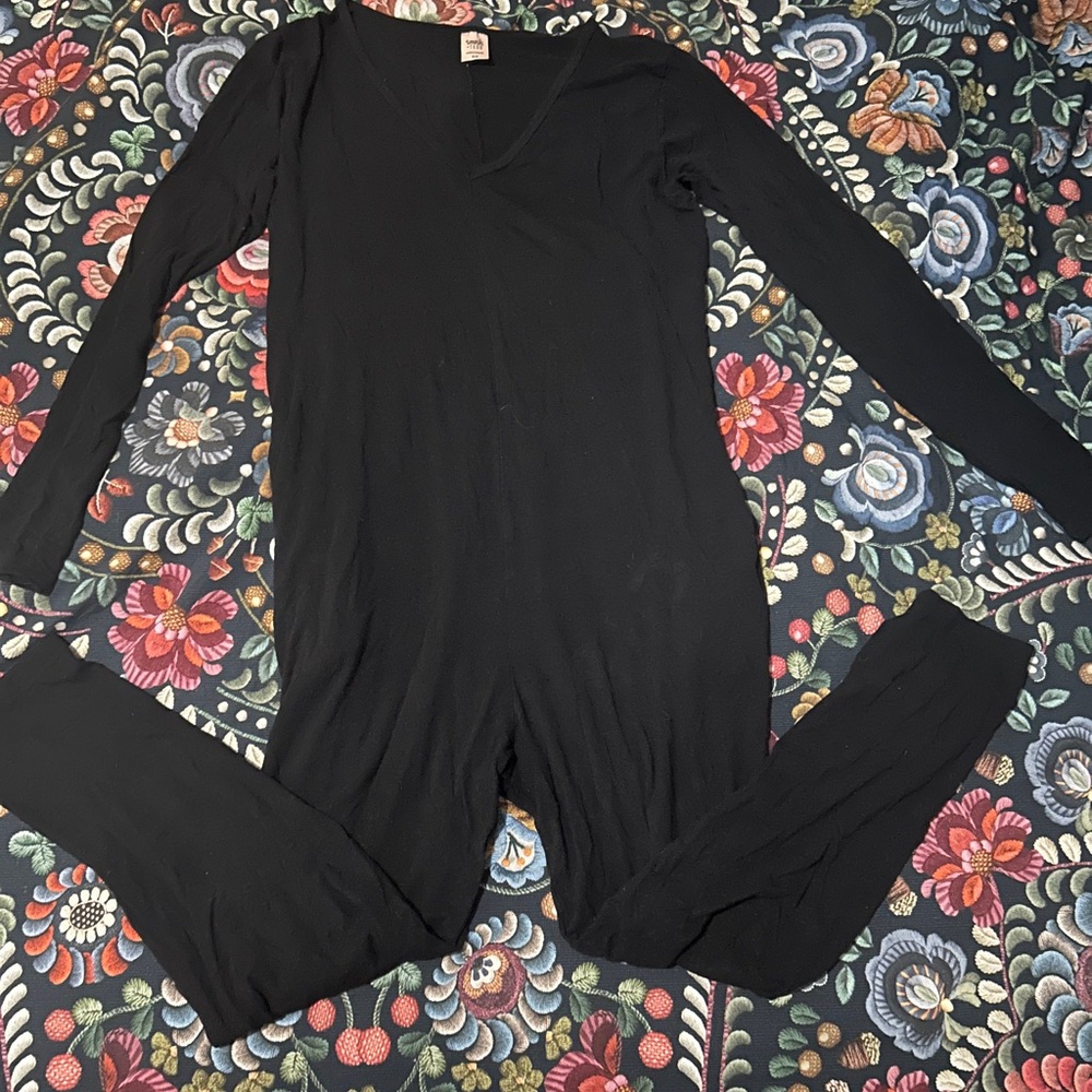 Smash + Tess Friday Romper Black V-Neck Long Sleeve One Piece Size Small - Picture 10 of 16